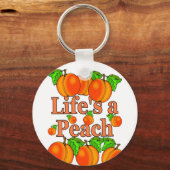 Het leven is een Peach Sleutelhanger (Voorkant)