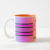 Het leven is een perfecte romantische boodschap tweekleurige koffiemok (Links)