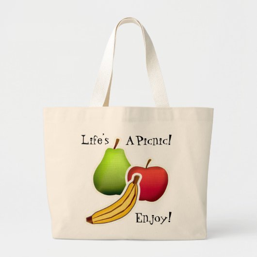 Het leven is een picknick! grote tote bag (Voorkant)