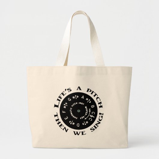 Het leven is een Pitch Grote Tote Bag (Voorkant)