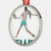 Het leven is een pitch metalen ornament (Links)