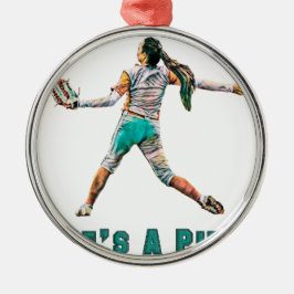 Het leven is een pitch metalen ornament