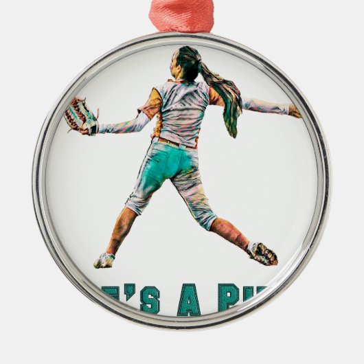 Het leven is een pitch metalen ornament (Voorkant)