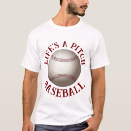 Het leven is een pitch - Unisex Baseball T-Shirt