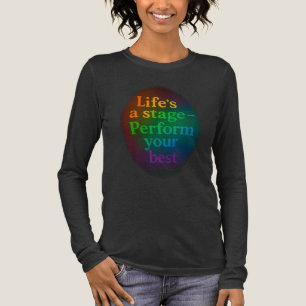 Het leven is een podium – doe je best   Motivatie Tri-Blend Shirt