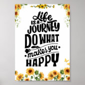 HET LEVEN IS EEN POSTER VAN EEN GELUKKIGE REIS (Voorkant)