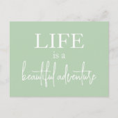 Het leven is een prachtig avontuur inspirerend cit briefkaart (Voorkant)