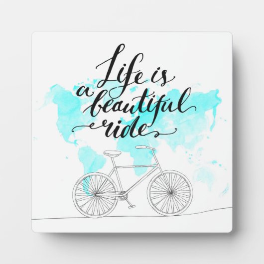 Het leven is een prachtig blauw fotoplaat (Voorkant)