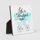 Het leven is een prachtig blauw fotoplaat (Voorkant)