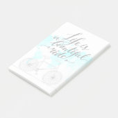 Het leven is een prachtig blauw post-it® notes (Schuin)