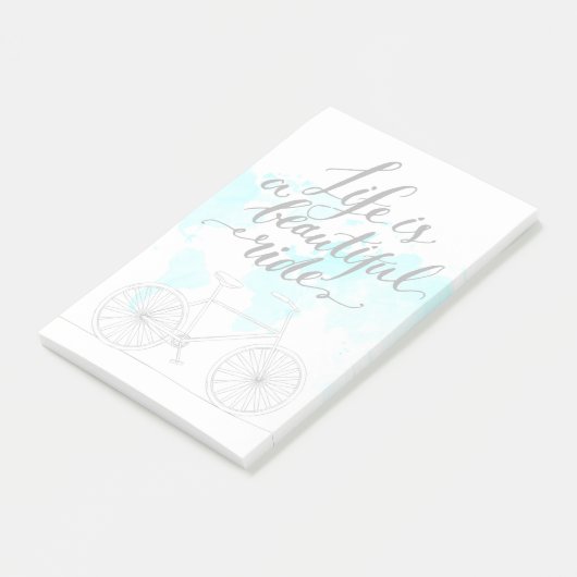 Het leven is een prachtig blauw post-it® notes (Schuin)