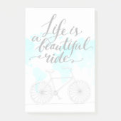 Het leven is een prachtig blauw post-it® notes (Voorkant)