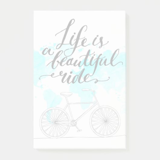 Het leven is een prachtig blauw post-it® notes (Voorkant)