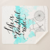 Het leven is een prachtig blauw sherpa deken (Voorkant (horizontaal))