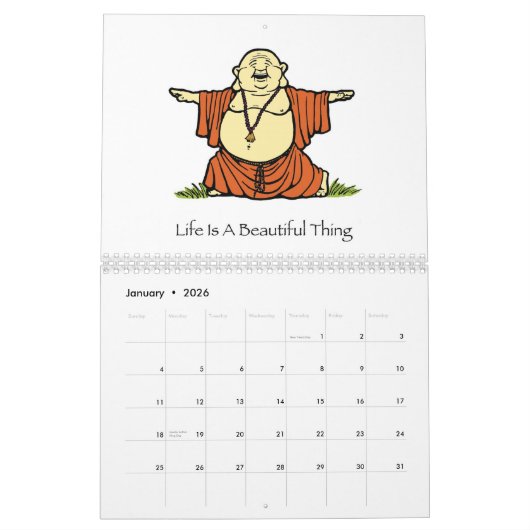 Het leven is een prachtig ding in de agenda van 20 kalender (Jan 2026)