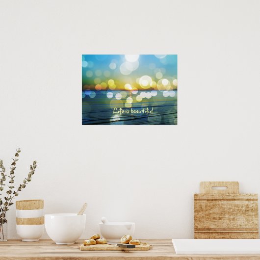 Het leven is een prachtig Poster (Keuken)