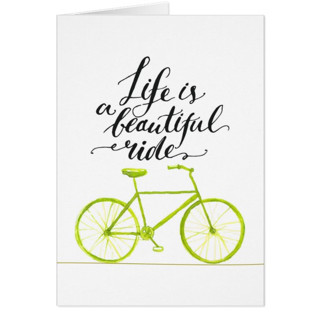 Het leven is een prachtig ride Lime Green (Voorkant)