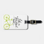 Het leven is een prachtig ride Lime Green Bagagelabel (Voorkant horizontaal)