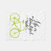 Het leven is een prachtig ride Lime Green Fleece Deken (Voorkant (Horizontaal))