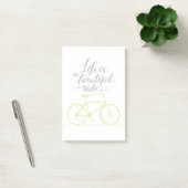 Het leven is een prachtig ride Lime Green Post-it® Notes (Kantoor)