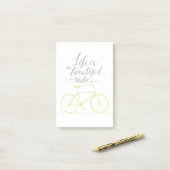 Het leven is een prachtig ride Lime Green Post-it® Notes (Op bureau)