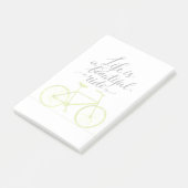 Het leven is een prachtig ride Lime Green Post-it® Notes (Schuin)
