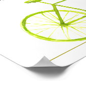 Het leven is een prachtig ride Lime Green Poster (Hoek)