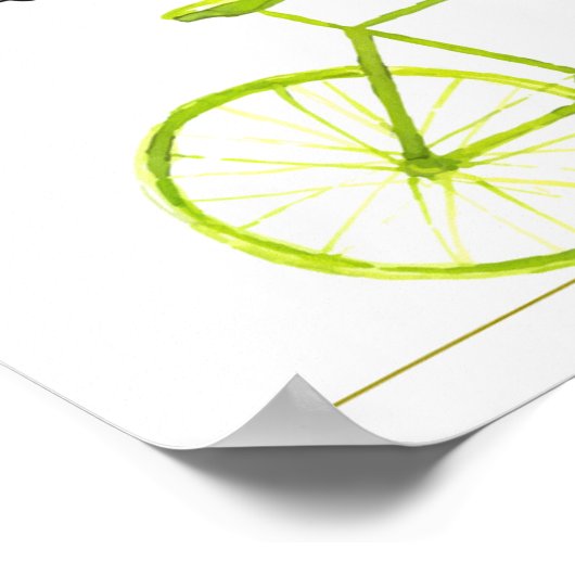 Het leven is een prachtig ride Lime Green Poster (Hoek)