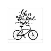 Het leven is een prachtig ride Lime Green Rubberstempel (Afrduk)