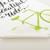Het leven is een prachtig ride Lime Green Sherpa Deken (3/4)
