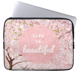 Het leven is een prachtige laptophoes laptop sleeve