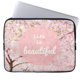 Het leven is een prachtige laptophoes laptop sleeve