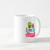 Het leven is een prachtige Mok voor aangepaste ont (Voorkant rechts)