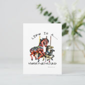 Het leven is een prettige overloop briefkaart (Staand voorkant)