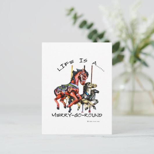 Het leven is een prettige overloop briefkaart (Staand voorkant)