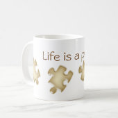 Het leven is een puzzelMok Koffiemok (Voorkant links)