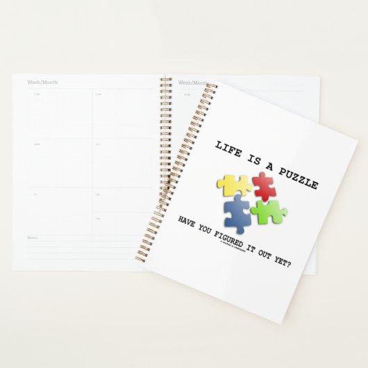 Het leven is een raadsel, heb je het al ontdekt? planner (Display)