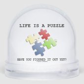 Het leven is een raadsel, heb je het al ontdekt? sneeuwbol (Achterkant)