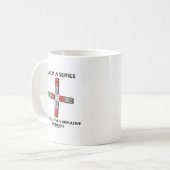 Het leven is een reeks aantrekkelijke en repetitie koffiemok (Voorkant links)