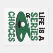 Het leven is een reeks keuzes, golf fleece deken (Voorkant (Horizontaal))