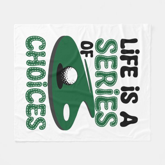 Het leven is een reeks keuzes, golf fleece deken (Voorkant (Horizontaal))