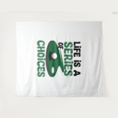 Het leven is een reeks keuzes, golf wandkleed (Voorkant (horizontaal))