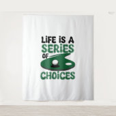 Het leven is een reeks keuzes, golf wandkleed (Voorkant)