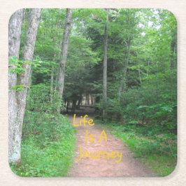 Het leven is een reis 2 kartonnen onderzetters