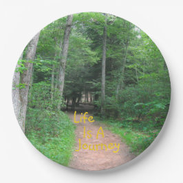 Het leven is een reis 2 papieren bordje