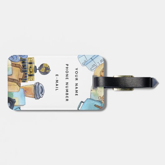 Het leven is een reis Acrylisch Bagagelabel (Achterkant horizontaal)