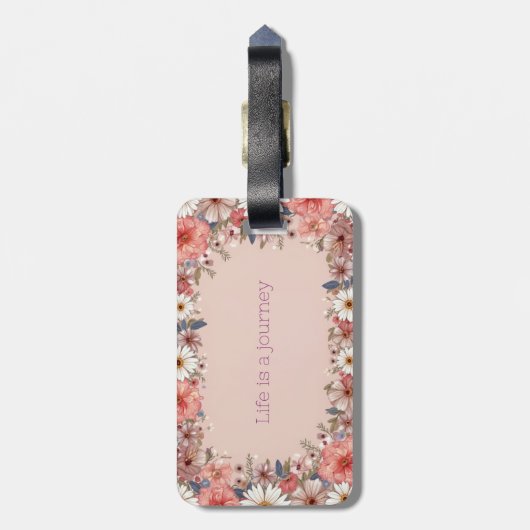 Het leven is een reis bagagelabel (Achterkant verticaal)