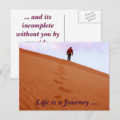 Het leven is een reis... briefkaart (Voorkant / Achterkant)