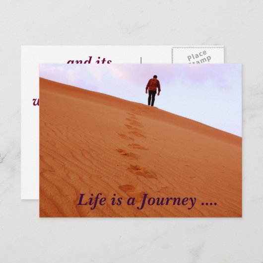 Het leven is een reis... briefkaart (Voorkant / Achterkant)