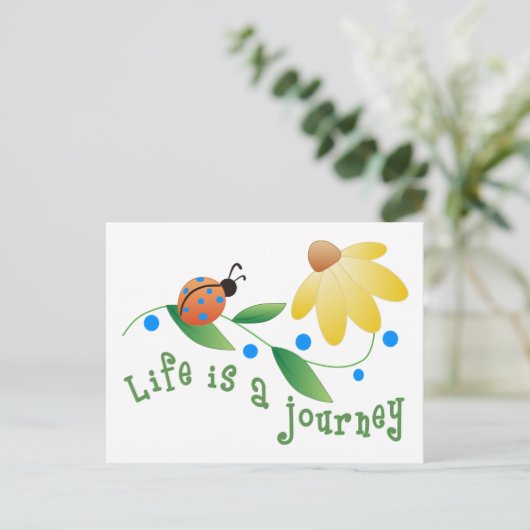 Het leven is een reis briefkaart (Staand voorkant)